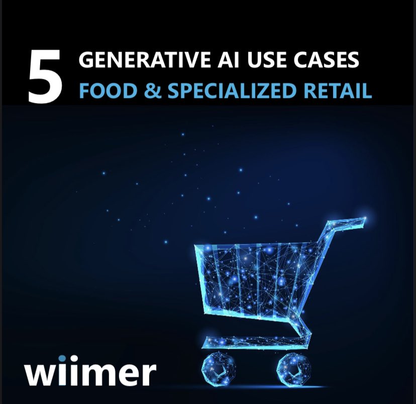 Wiimer is augmenting its advanced analytics services through #GenerativeAI. This week we address GenAI use cases applied to the food and specialized #retail sector. Discover more ⬇️ wiimer.com/generativeai