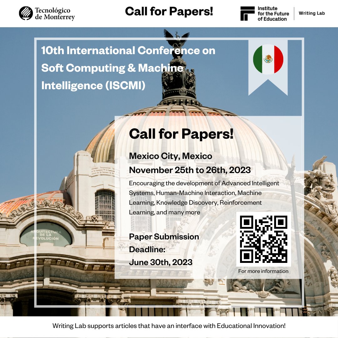 TecWriting's tweet photo. Call for papers!
For financial and technical support, contact us at https://t.co/Zs8C7rc7TO or writinglab@itesm.mx
#TecdeMty #TecdeMonterrey #EdTech #SoyIFE #SoyTec #WL #WritingLab #WritingLabTec #Innovation #Education https://t.co/zfKEUM5Sec