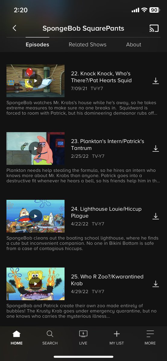 ParkerJCloud's tweet photo. Not only that #TheTidalZone is now streaming on Paramount+!, there’s 4 more Season 12 episodes of #Spongebob, especially Kwarantined Krab! https://t.co/PsckebOP5L