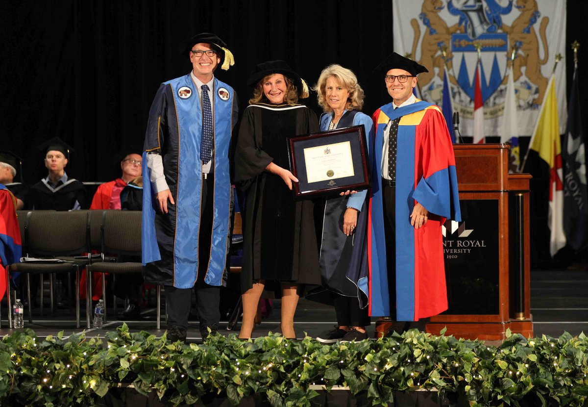 TimRahilly's tweet photo. Congratulations to Nancy Southern, recipient, Honorary Doctor of Laws. Nancy is the Chair and CEO of @ATCO Ltd. and her business acumen and leadership abilities led to her being named to Fortune’s list of the “50 Most Powerful Women”. #MRUgrad https://t.co/G9Ah1nQCd2