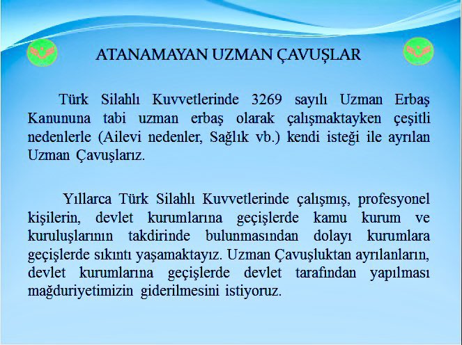 salih202055228's tweet photo. #EskiUzmanÇavuşlar ESKİ UZMAN ÇAVUŞLAR OLARAK KANUNDA OLAN HAKKIMIZI İSTİYORUZ.YETERİNCE BEDEL ÖDEDİK DAHA DAHA FAZLA BEDEL ÖDEMEK  İSTEMİYORUZ.@RTErdogan @suleymansoylu @DrSinanOgan @ErbakanFatih https://t.co/0bDXRKgukR