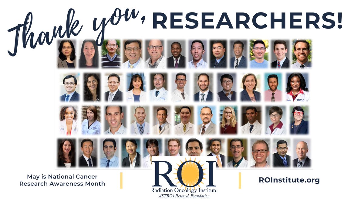 Today is the final day of National Cancer Research Awareness Month and we want to send our gratitude to #RadOnc researchers! THANK YOU for your innovative and impactful work!