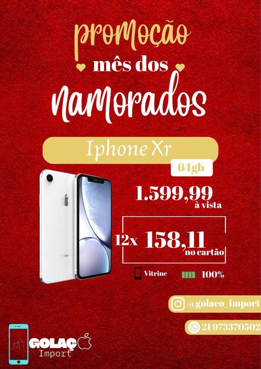 GolacoImport_'s tweet photo. Promoção mês dos namorados 🚨
Garanta já o seu! ✅🍏
Entregamos em todo RJ https://t.co/k2V5nyzbxe
