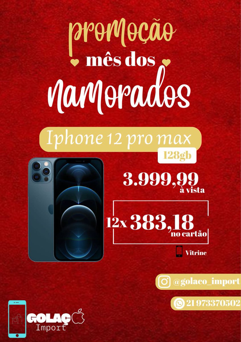 GolacoImport_'s tweet photo. Promoção mês dos namorados 🚨
Garanta já o seu! ✅🍏
Entregamos em todo RJ https://t.co/k2V5nyzbxe