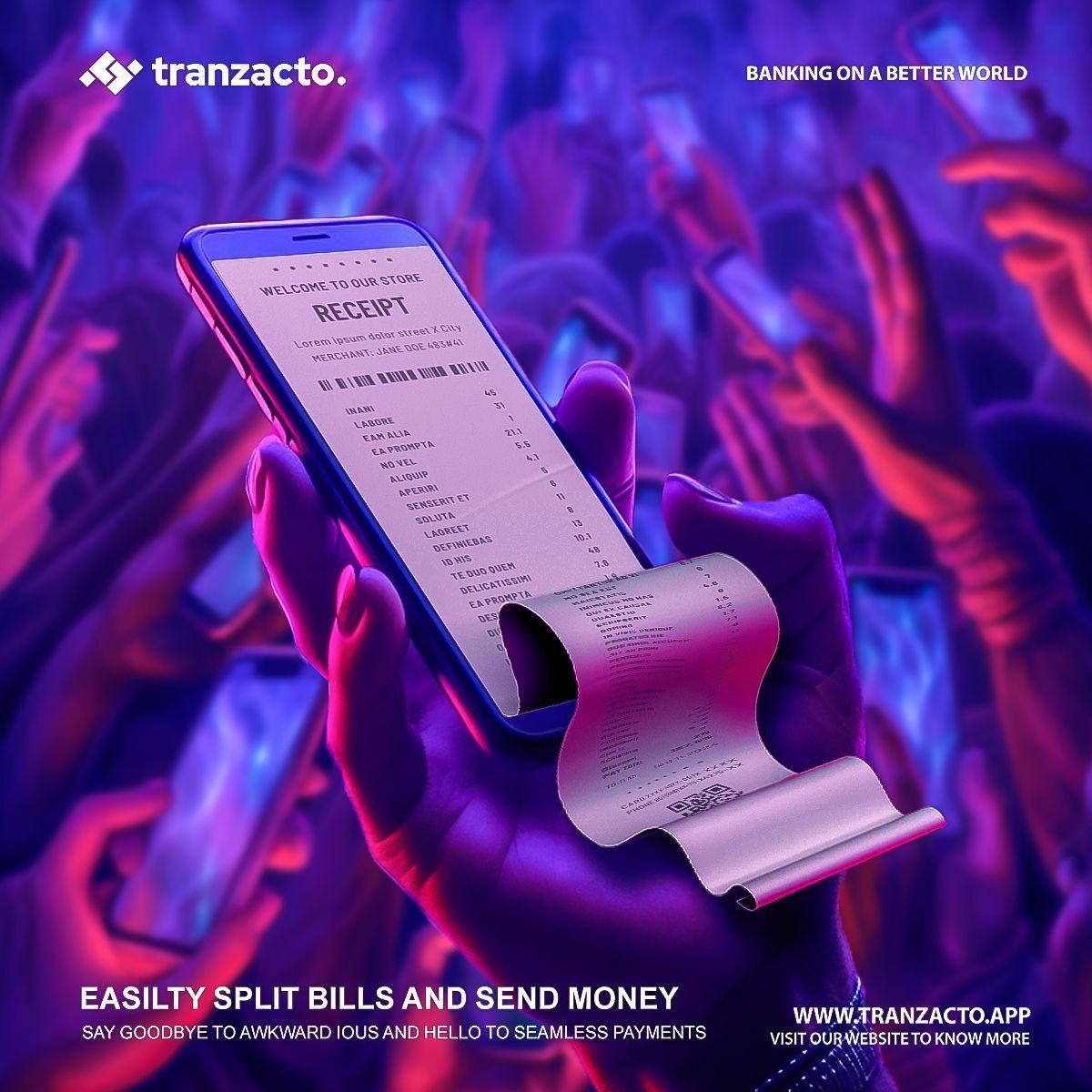 tranzacto_Af's tweet photo. 🤝💰 Tranzacto makes it easy 
to split bills and send money 
to friends! Say goodbye to awkward IOUs and hello to seamless payments.ًWait for https://t.co/FI2v4UP7wM

#Tranzacto #SplitBills #FriendPayments #Africa https://t.co/5EJYSYb73M