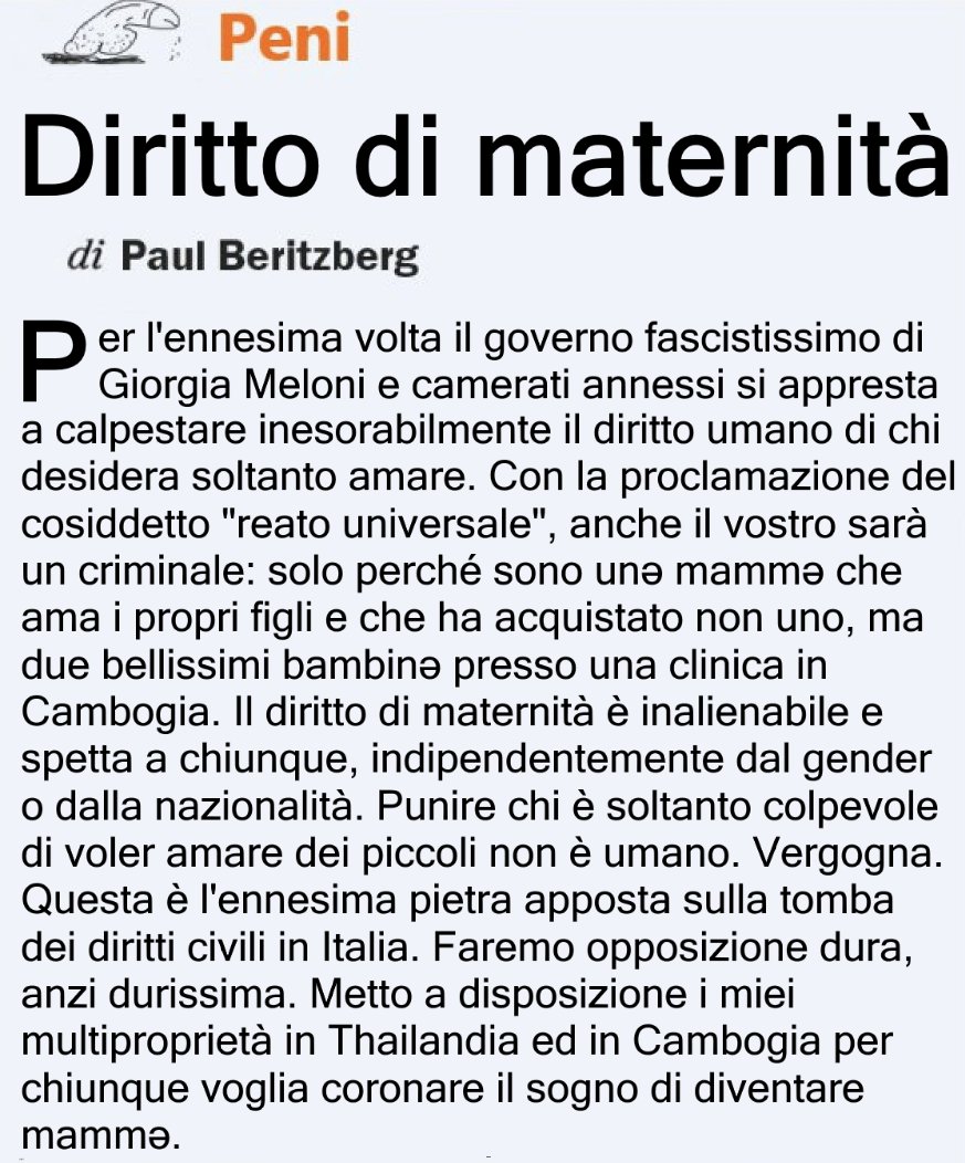 Ogni giorno nuovi diritti vengono calpestati, nell'Italia del fascismo e della discriminazione. Metto a disposizione tutto me stesso per RESISTERE. Questo è un appello a tutti i partigiani che amano la Costituzione.

Il mio ultimo pezzo per #Peni