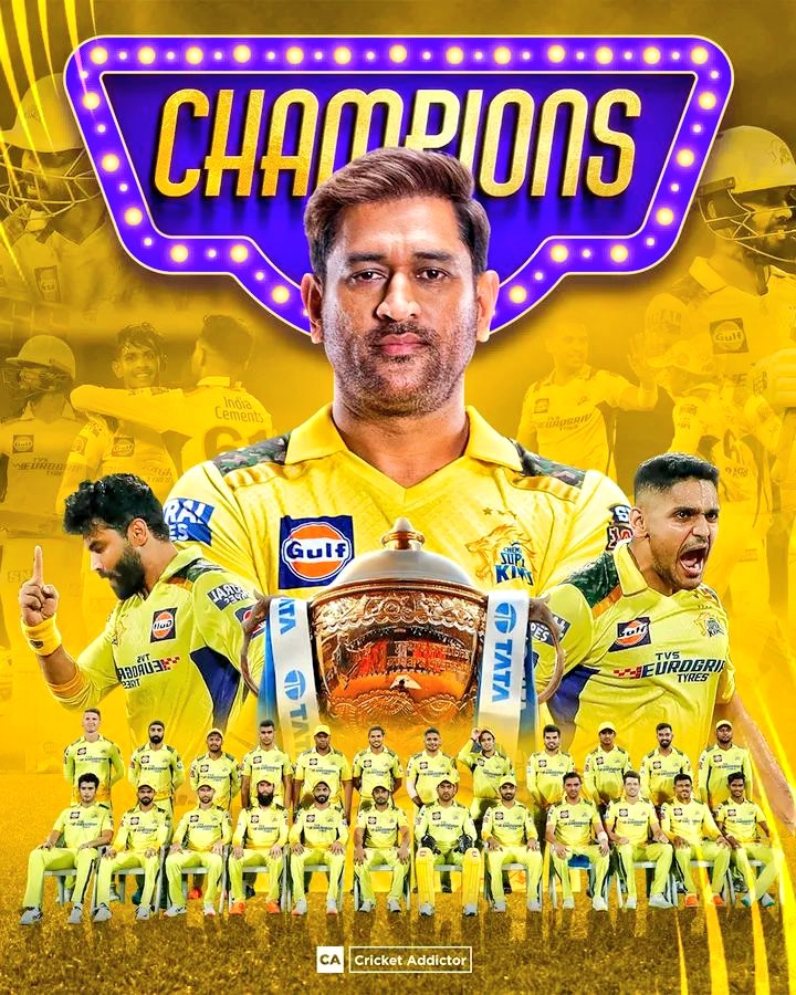 BishwaRanjanDa8's tweet photo. ଚେନ୍ନାଇ ଚାମ୍ପିୟନ 🏆✌️💛
#ChennaiSuperKings
#TeamCSK, #TeamMSD
#IPL #Champions #IPL2023 https://t.co/BPRQSqvomA