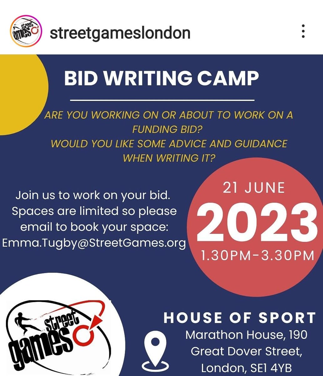 The support that we have received from the <a href="/StreetGames/">StreetGames</a> sustainability team is huge. They have helped us to shift from short term to longer term thinking when it comes to investment. We are all ✍️up for 21.06.23. If you are 👀 for support with your funding bids do the same 💪