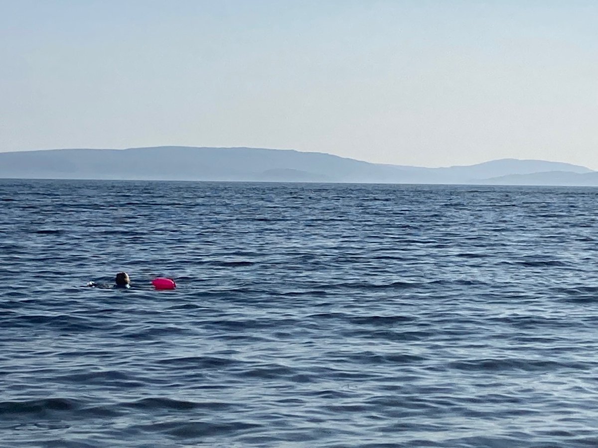 3rd day on the bounce wild swimming. This time off the Isle of Arran….#HalfTerm