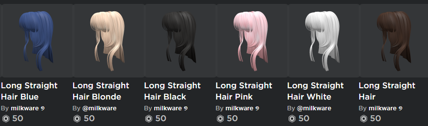 long straight hair 3D model