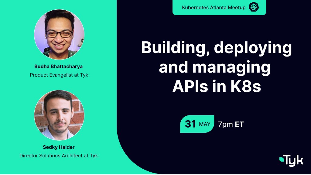 Join Sedky Haider and me this evening, May 31 at 7pm Eastern time for the #k8s Atlanta meetup. If you are new to #kubernetes, #apis and/or #cicd, this session is for you!

Register here: meetup.com/kubernetes-atl…

#techevent #learning #apimanagement