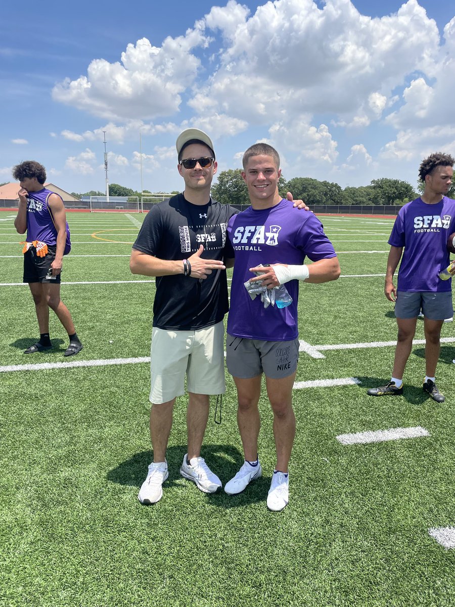 Got the DB’s MVP at the <a href="/SFA_Football/">Lumberjack Football</a> camp today! Thank you <a href="/CoachTrice8/">Marcus Trice</a> <a href="/CoachCarthel/">Colby Carthel</a> and <a href="/CoachNikNelson/">Nik Nelson</a> for working with me today, for the invite ,and a great experience!