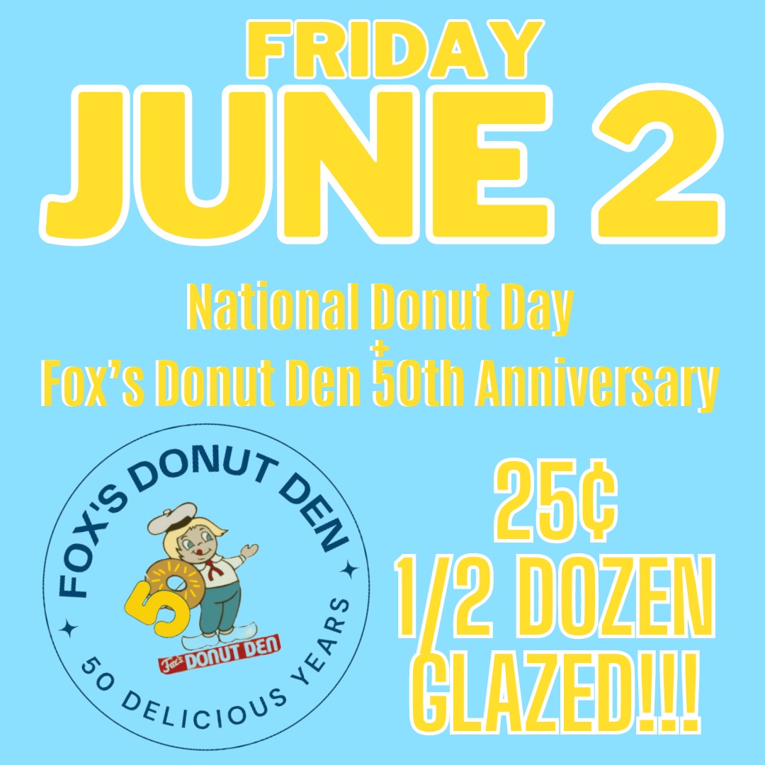 foxsdonutden's tweet photo. Is this thing on?

Coming back to the land of the blue birds to announce that we are celebrating 50 years of serving the Nashville community. Come by on Friday, #NationalDonutDay, for some fun! https://t.co/Ul4yD0xIUf