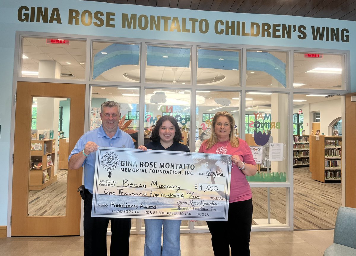 It has been such an honor to have received the Gina Rose Montalto Resiliency Award. From Girl Scouts to giving back to her community, Gina was such an incredible human and I am excited to carry a part of her legacy forward with me as I embark on my next journey.