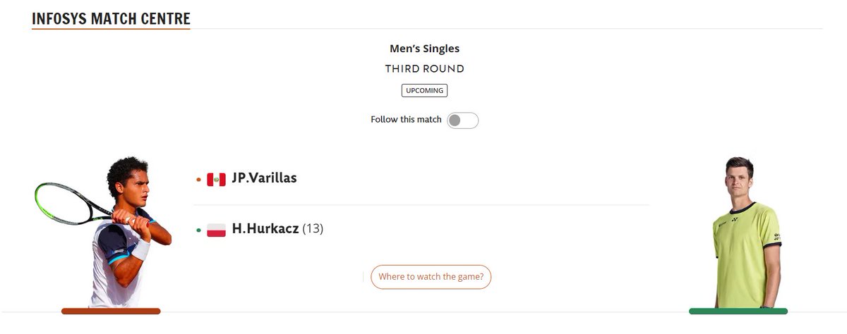 lcarrillopinto's tweet photo. 🎾Juan Pablo Varillas por pasar a 3ra ronda de Roland Garros gana 142 mil euros (importante para sostener a su staff durante el circuito) y 90 pts que le permiten ubicarse momentáneamente en el puesto 77 en el live ranking de la ATP. Enfrentará al polaco Hubert Hurkacz (14 ATP) este viernes en horario TBD.