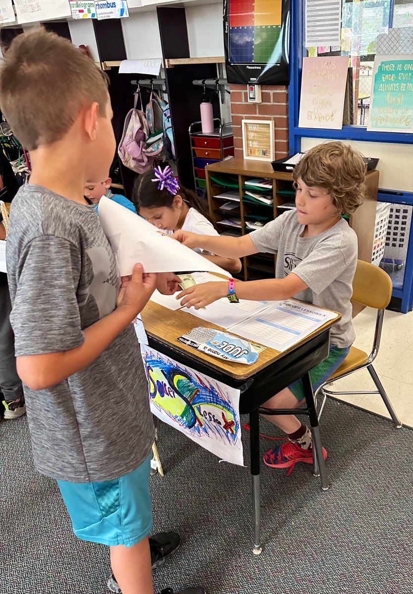 The “2-4 Marketplace” opened for business today and we were BUSY! 🥰 Such a fun way to learn about the Economy with an authentic audience! A highlight of my career so far, for sure! <a href="/AHSD25Patton/">Patton Elementary</a>