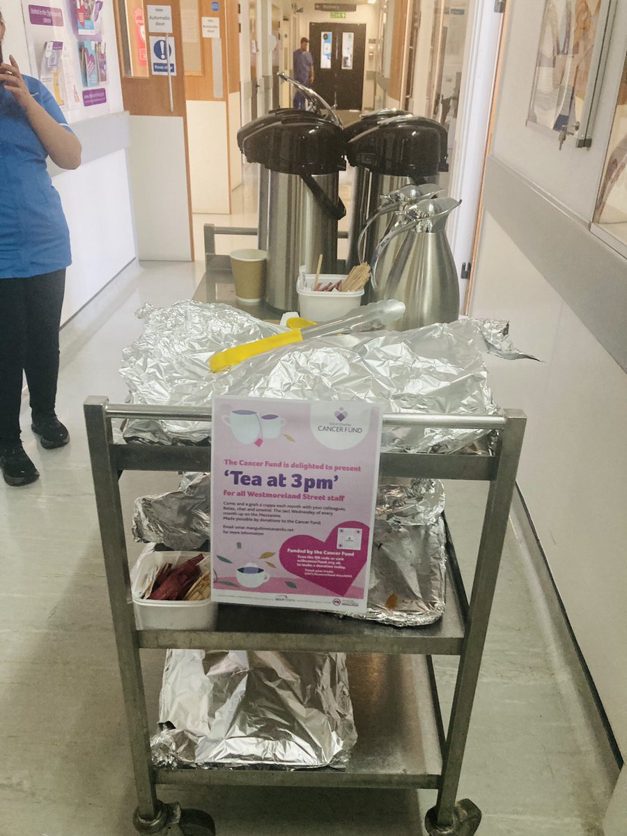 WMS_Wellbeing's tweet photo. How ‘bout a ‘roving’ tea at 3?

Thank you @UCLHCancerFund for sponsoring May’s tea at 3 initiative. Through this little gesture of serving them tea/coffee and a pastry, they felt very much appreciated and well looked after.
#Wellbeing #Wms @uclh https://t.co/OZfhdm5yYw