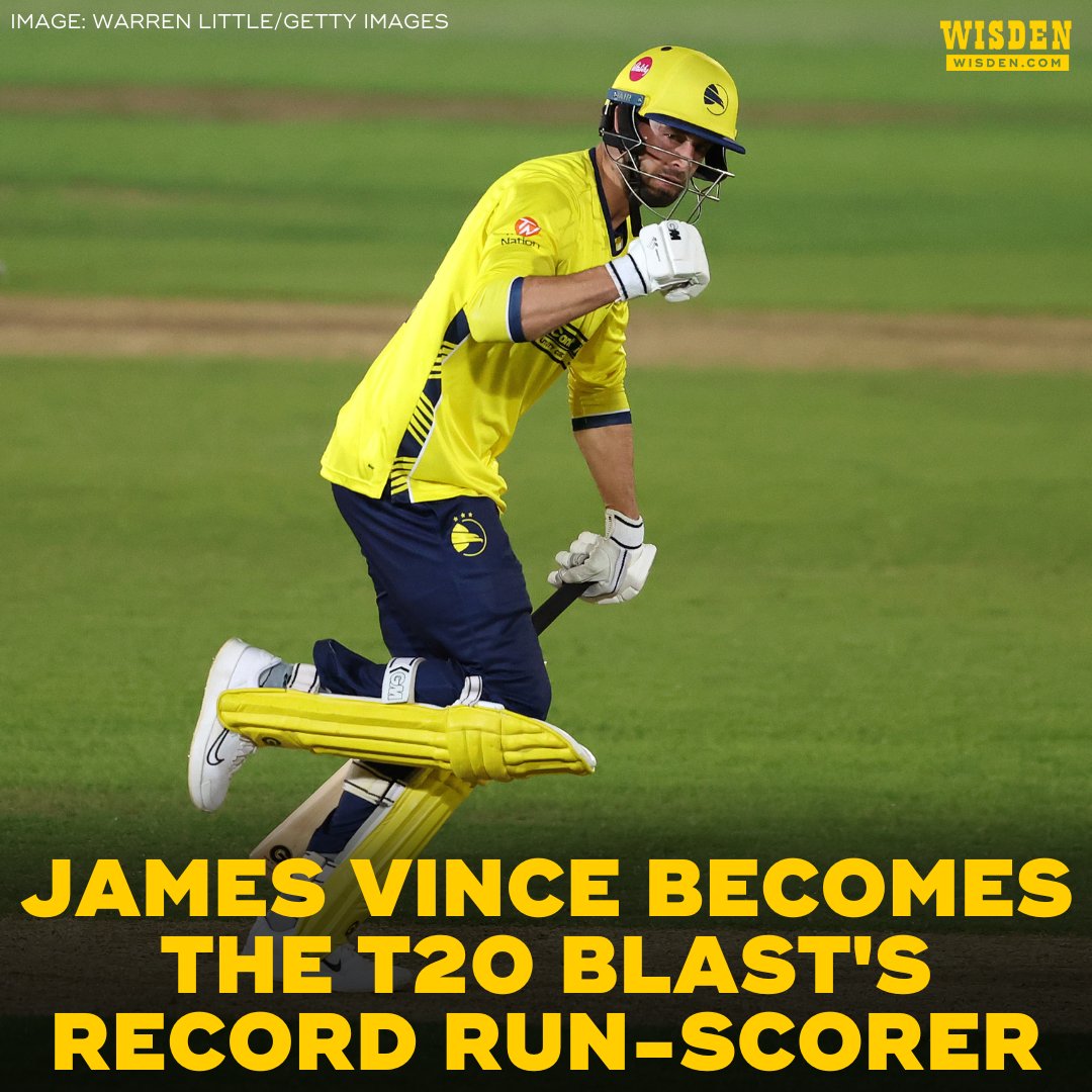 James Vince, the T20 Blast's all-time record run-scorer. A legend of the county game. #CountyCricket2023