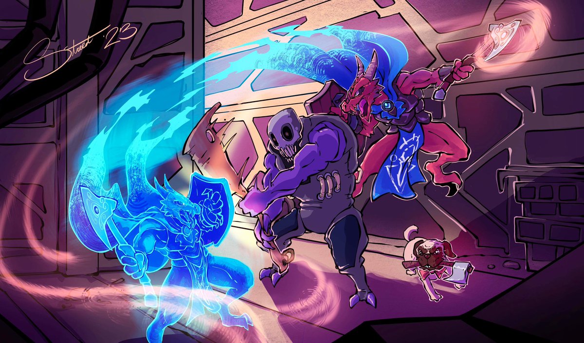 WitchwayGames's tweet photo. @SkaldofShenan I finished this custom playmat for a friend based on their echo knight! https://t.co/cfquArtbfq