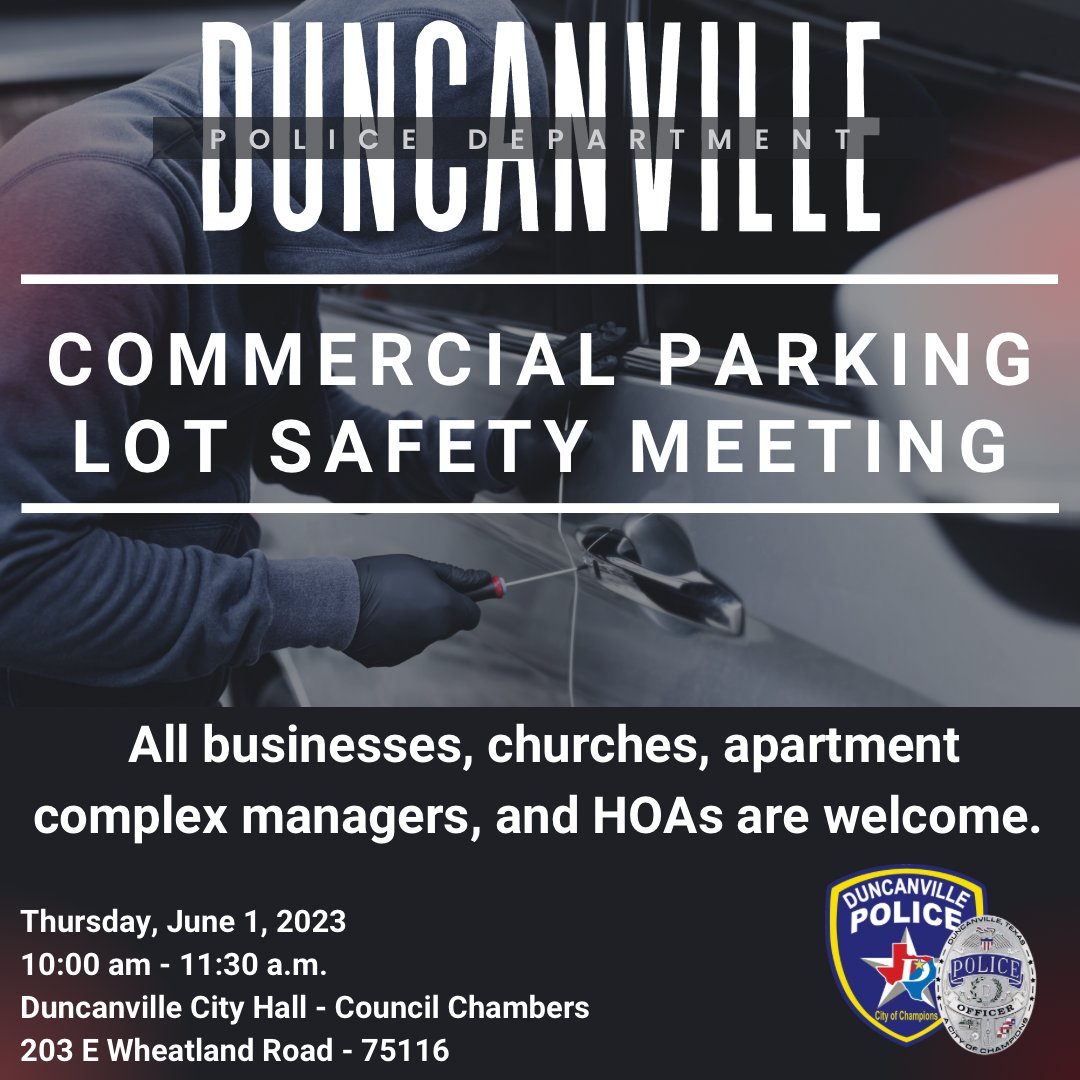 We love working with our community! If you're interested in joining our meeting come see us tomorrow!
#cityofchampions #communitycorner #duncanville #weareduncanville