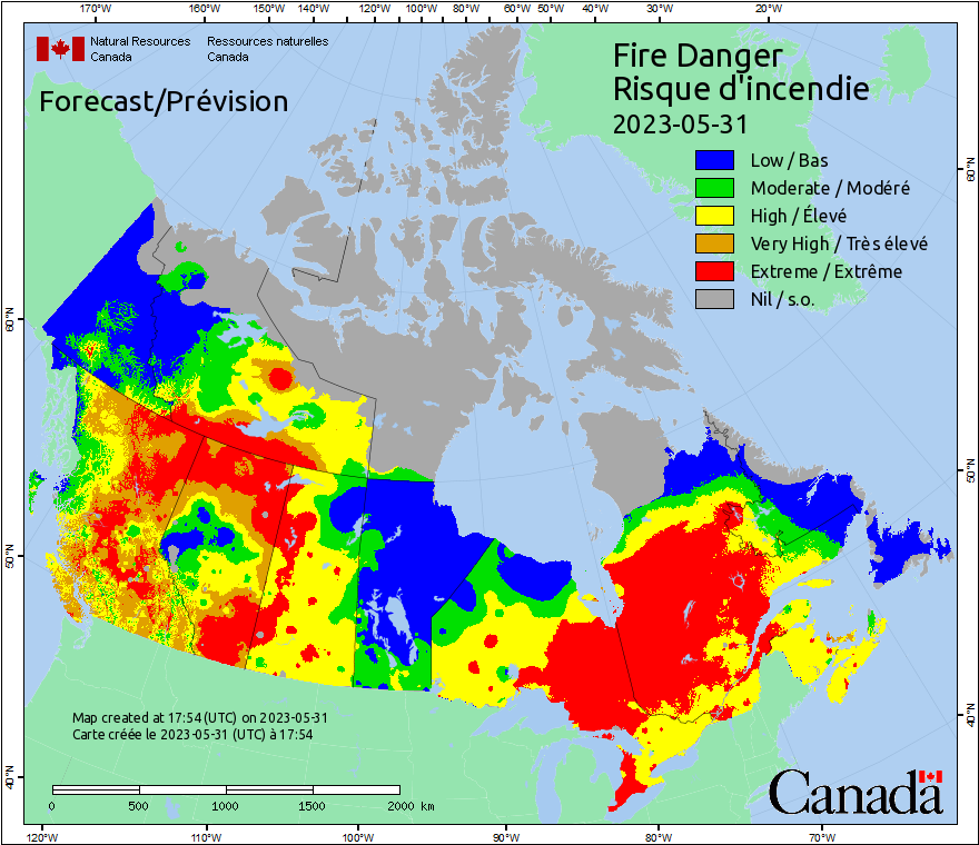 AnthonyFarnell's tweet photo. Red is extreme fire danger. https://t.co/bNhM1NMOc0