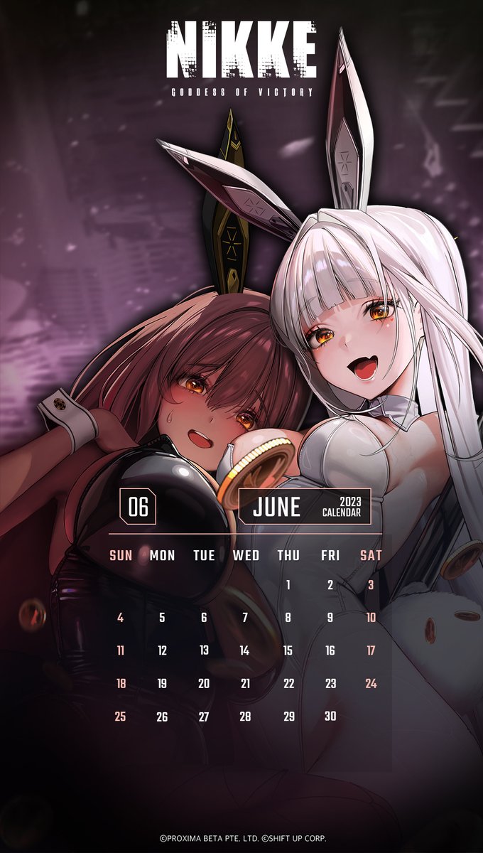 Dear Commanders,

Featured in our monthly calendar are the twin sisters, Blanc and Noir! 🎁

Did you know that they differ wildly in everything except their facial features?

Save a copy of this free gift prepared by NIKKE now! ❤️

#Blanc
#Noir
#JuneCalendar
#NIKKE