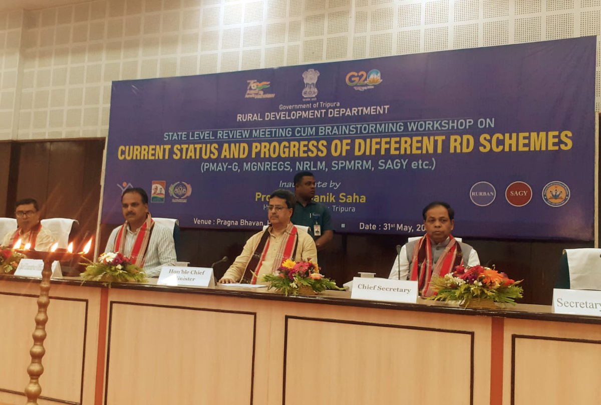 Participated in the workshop and brainstorming session on Rural Development Schemes. Congratulations to the Rural Development Department for excellent performance in all the rural development schemes.