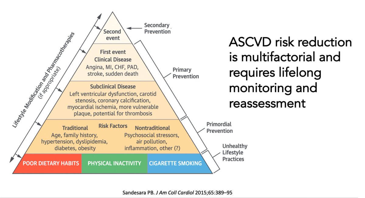 We do always have to remember that #lipids are only 1 (very important) part of #cvPrev!  Always need to discuss #Diet #Exercise and #smoking in all people at every visit for #ASCVD prevention!

#CardsJC