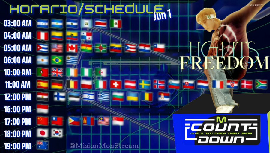 MisionMonStream's tweet photo. [ES] ¿Qué sorpresa nos tendrá preparada para la presentación de hoy? ¡Veamoslo en M Countdown!  
[EN] What surprise will we have for today's stage? Let’s see it on M Countdown!

>Link💛 https://t.co/fwwGwAHU7n… 

#주헌 #LIGHTS #FREEDOM
@official__wonho @OfficialMonstaX @IMxSMEK https://t.co/e4GIKRmVJm