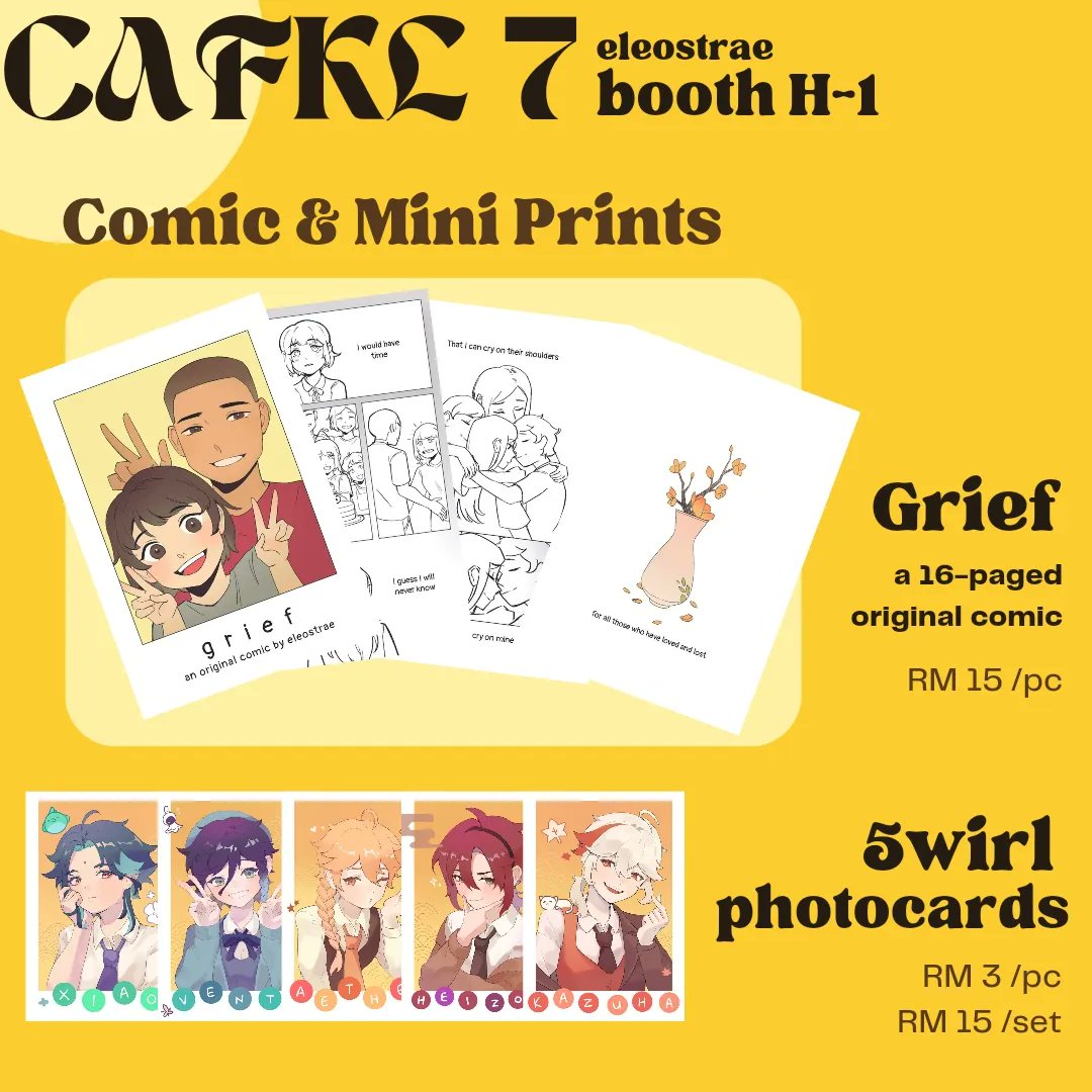 Hi hi, coming out of hiatus to say that I'm boothing! Here is my catalogue #CAFKL this weekend at the Starling Mall (1/3)