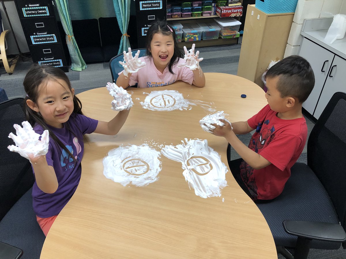 KerryKowalczyk's tweet photo. What do you do when you have to practice for a math assessment and there’s only 8 days left of school? Add a little foamy fun into the mix! Shapes, fractions, place value… no problem! 😏💯 #NoviPride #countdowntosecondgrade https://t.co/OpGVUz3XZS