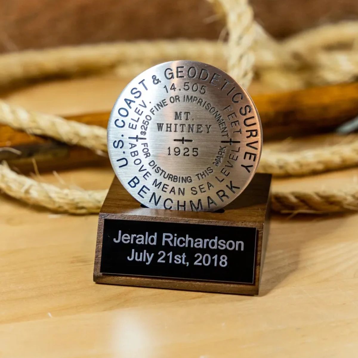 We all have an achievement we're most proud of that we tell people about from time to time. So we just have one question: What is your LifeMark? #benchmark #mountaineer #graduationgifts #weddinggifts #customawards #surveyinglife #militarygifts