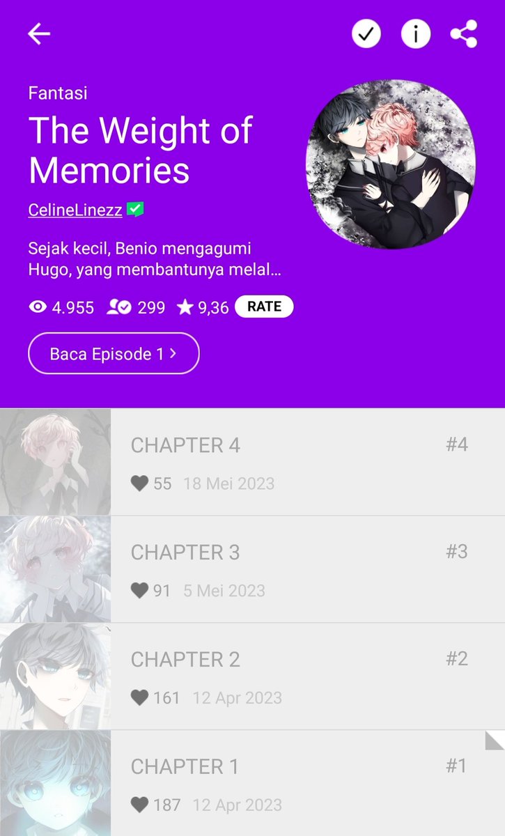 Celinelinezzz's tweet photo. Retweet akan sangat di apresiasi
Baca Webtoonku baru di sini, ^^
Indonesian language only ๐๐
๐๏ธ Link
https://t.co/Cbj0heYGFO
#canvasauthor #webtoonidn #manhwaindo #webinalid
#webtoon #webtoonindo #komikindonesia
#Zonakaryaid #Ocbase https://t.co/gnlC0pPtvk