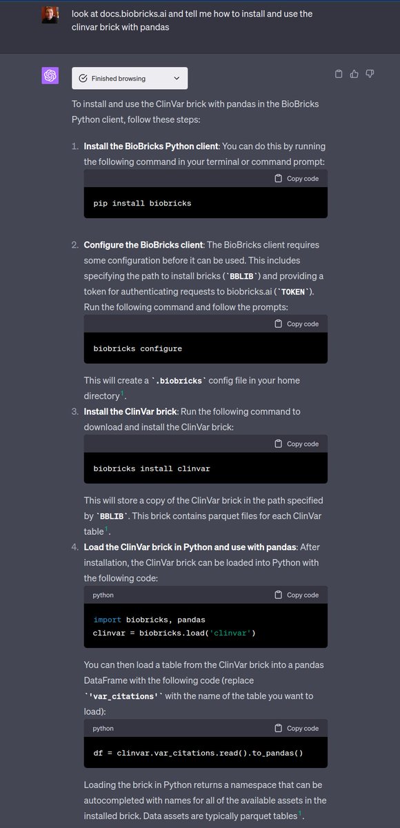 gpt4 can write tutorials for people. Here it is summarizing how to use our tool docs.biobricks.ai.