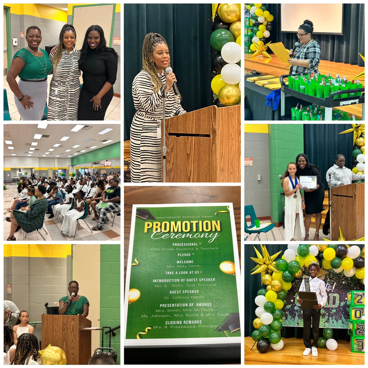 Our 5th Grade Ceremony was another event for the books! Omg! <a href="/LaTracyHarris/">LaTracy Harris, Ed.D</a> inspired our scholars! Our Dylan won Spotlight Award from @SpringISD_Super ! We crowned our Prom King! Thank you, Mr. <a href="/LanorisDCasey/">La'Noris Casey</a>!! 💚🦁💛
<a href="/MrsPresswood/">𝐀𝐬𝐢𝐚 𝐏𝐫𝐞𝐬𝐬𝐰𝐨𝐨𝐝</a> <a href="/WillisKetina/">Ketina Willis, M.Ed</a>