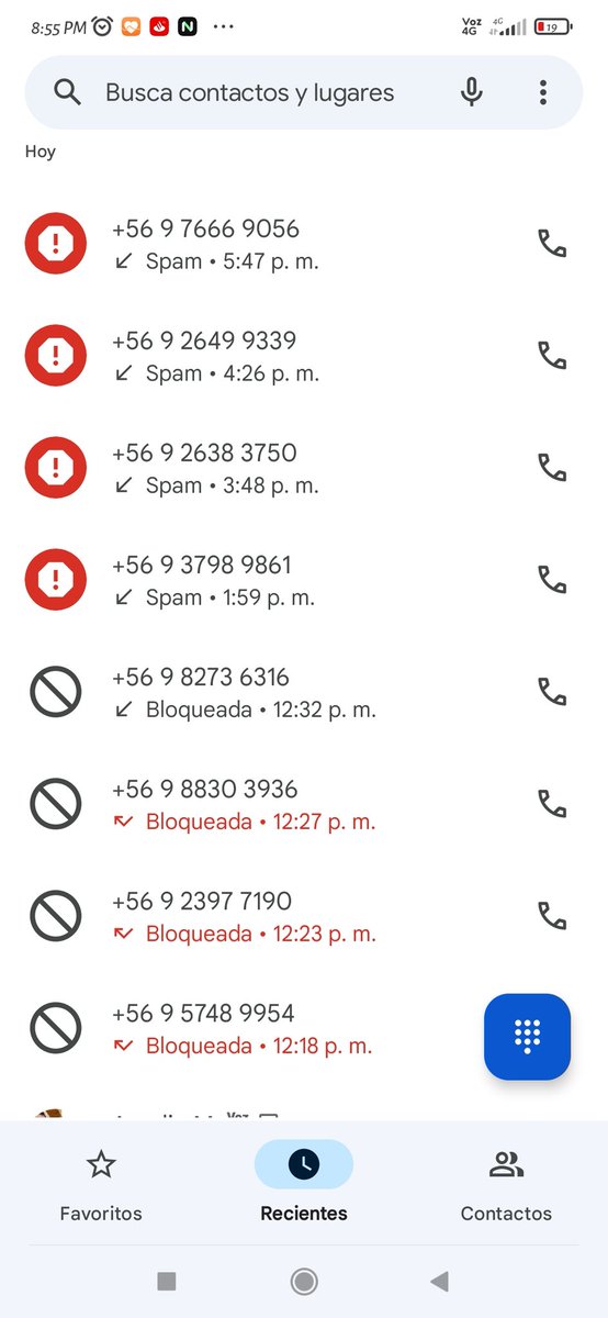 mucij's tweet photo. Se puede hacer algo contra tanta llamada spam ?? Esto es todos los días! Incuso los domingos @subtel_chile @ReclamosSubtel @MTTChile https://t.co/lMR1FEguvL
