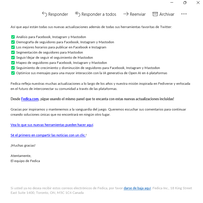 Juan_A_Llorente's tweet image. El pasado 29 de mayo, el propietario y fundador de la empresa @FedicaHQ, Samir, me envió un mensaje por correo electrónico, donde me anuncia que la herramienta virtual #Tweepsmap cambió de nombre; y ahora puede analizar y trabajar sobre las plataformas de otras redes sociales. 👍