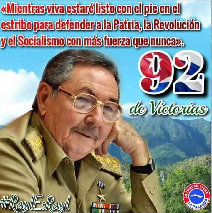 Viva Raúl !!
#DefendiendoCuba