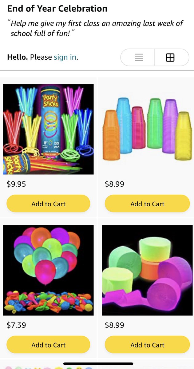 13 days left 🚨‼️ 

I would love to have a glow day party with my kiddos on the last week of school! Who can help? #clearthelist ❤️🧡💛💚💙💜

Please RT for more exposure! 😊

amazon.com/hz/wishlist/ls…