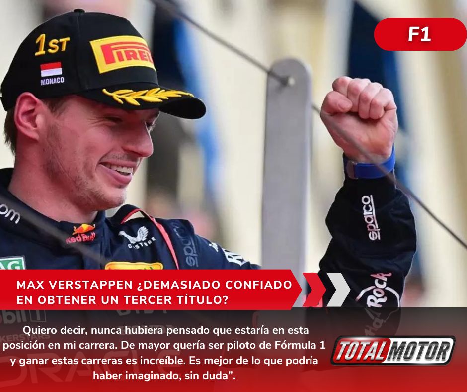 totalmotor_mx's tweet photo. #F1 #Verstappen ¿Demasiado confiado en obtener su 3" título consecutivo?
El holandés logró su 4" victoria de la temporada en Mónaco y su victoria número 39 como piloto de Red Bull
“Si tienes un buen auto por un tiempo, puedes romper este tipo de números”... https://t.co/SlVOzy210Q