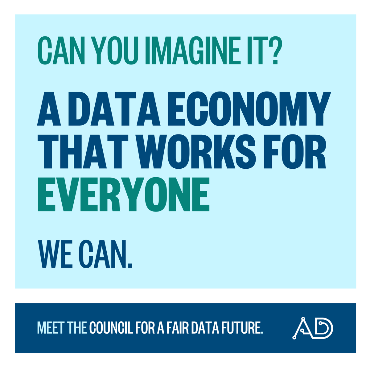 AspenDigital's tweet photo. We’re bringing together a diverse team of experts, advocates, and practitioners to imagine an equitable data economy that works for everyone. Meet the Council for a #FairDataFuture. https://t.co/2XSzYOrM16 https://t.co/fqiyaMZ7ww