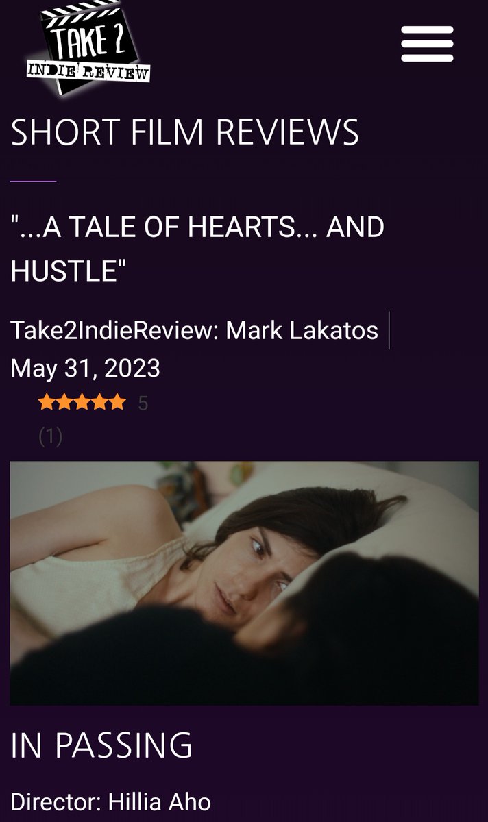 CHECK OUT OUR LATEST REVIEW! 🎬

take2indiereview.net/2023/05/in-pas…

@ take2indiereview.net 

#take2indiereview #SupportIndieFilm #indiefilm #review #IndieFilmReview #shortfilmreview #actor #Tribeca2023 #tribecafilmfestival