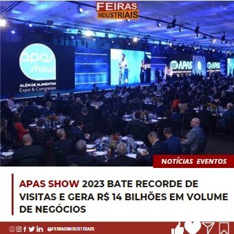 elloconsultores's tweet image. APAS SHOW 2023 bate recorde de visitas e gera R$ 14 bilhões em volume de negócios 

feirasindustriais.com.br/noticias/apas-…

#feirasindustriais #feiraseeventos #exposicao #eventos #eventosbrasil #feirasdenegocios #industria #apas