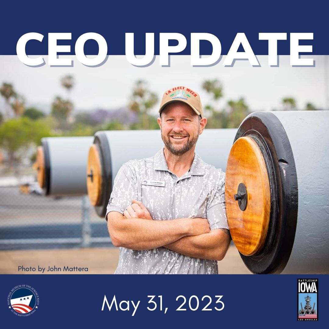ussiowa's tweet image. @LAFleetWeek 2023 is in the books. What an adventure. #BattleshipIOWA and #SurfaceNavyMuseum CEO Jonathan Williams give you an overview in his update.
pacificbattleship.com/ceo-update-may…
#LAFleetWeek23 @PortofLA @LAWaterfront @citylosangeles @USNavy @USMC @USArmy @uscoastguard #sanpedro