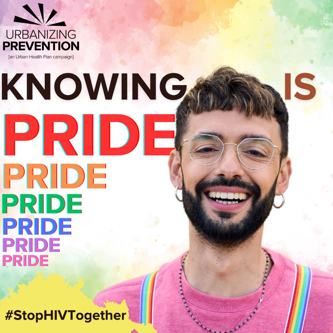 Knowing your HIV status brings pride because it signifies your courage to confront stigma.
#StopHIVTogether by getting tested at least once a year.

📞347-889-3857 for testing & HIV care.
#UrbanizingPrevention #KnowYourStatus