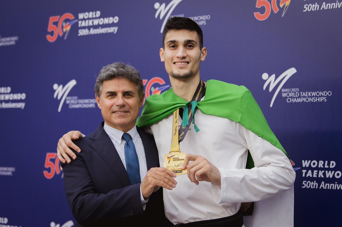 Grandissimo Simone! 
Un Oro cercato e conquistato col Cuore! Bravissimo <a href="/SimoneAlessio22/">Prince</a>
#taekwondo #baku2023wtc #worldtaelwondo50