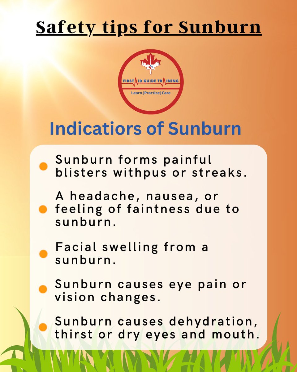 fagtca's tweet image. Have a BurnSafe Summer!

#sunburn #firstaidtips #learnfirstaid #summertips #sunstroke #burnsafe #awareness #firstaidtraining #firstaidkit