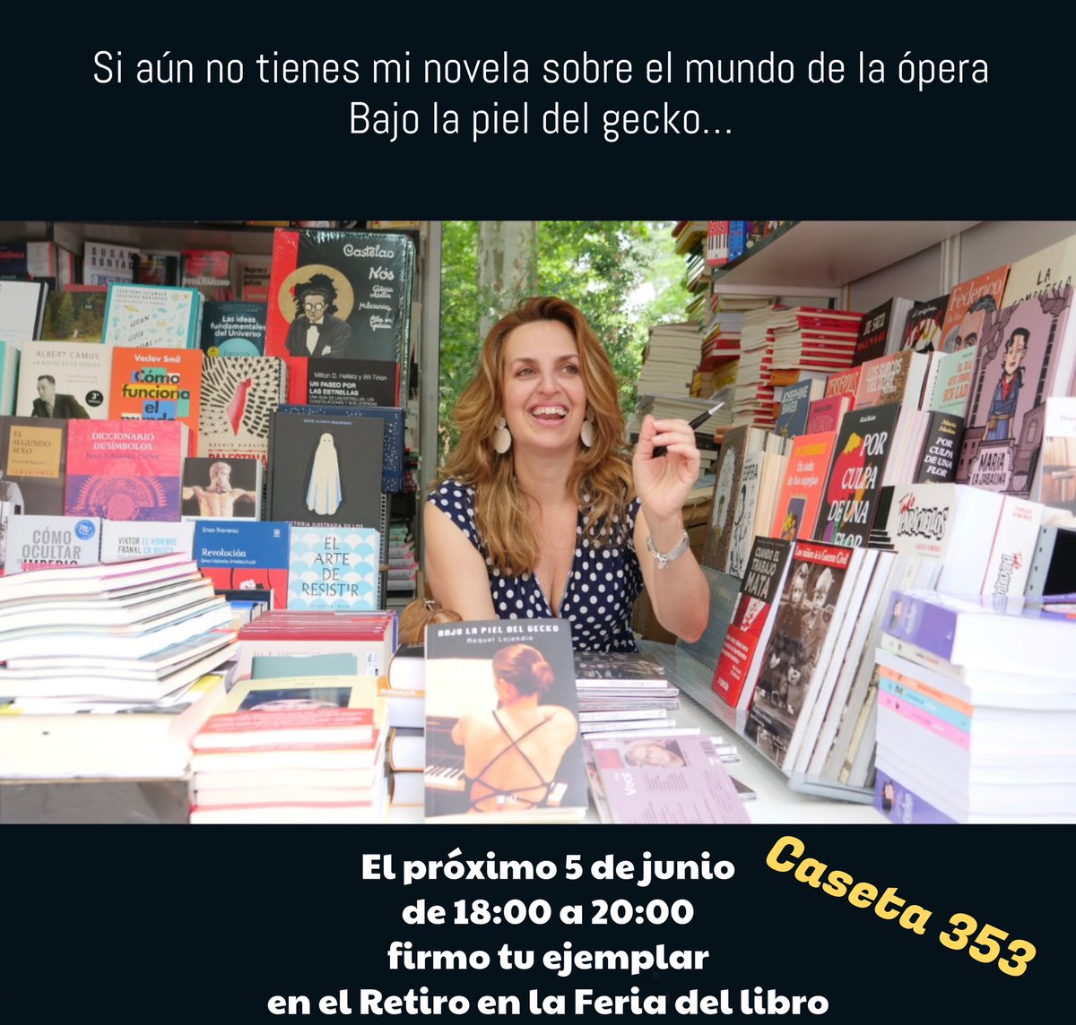 RaquelLojendio's tweet photo. @ferialibromad #sintarimas #altautores #bajolapieldelgecko https://t.co/Lf73RYfCYG