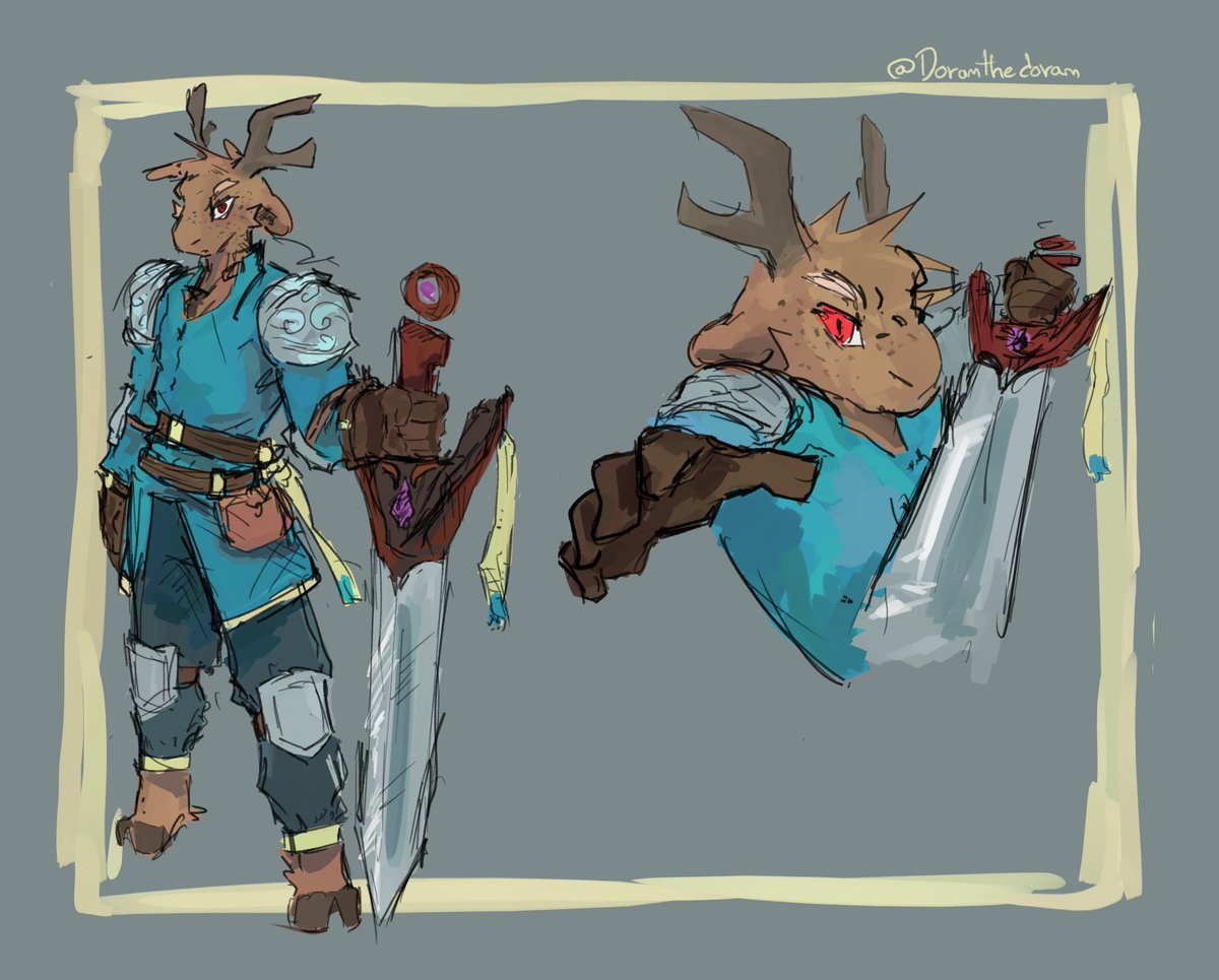 doranthedoran's tweet photo. oh deer (with a big sword)
.
.
#furryartwork #furry #furryart #furryartist https://t.co/GIATpRk7Ay