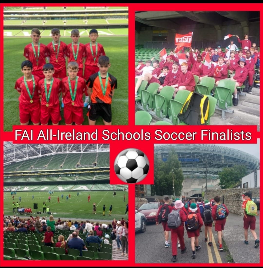 Well done to our Monaleen NS boys. The team played three matches in the Aviva Stadium and return unbeaten. They are now officially third in Ireland in their category.  Stephen Kenny, Irish Senior Soccer Manager, also got to meet the players. Congrats to the boys &amp; to our coaches.